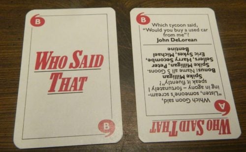Who Said That Card Game of Quotations