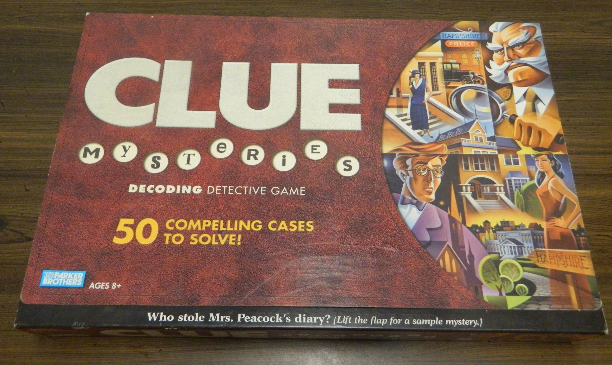 Clue Mysteries Board Game Replacement Parts & Pieces 2005 Parker Bros 