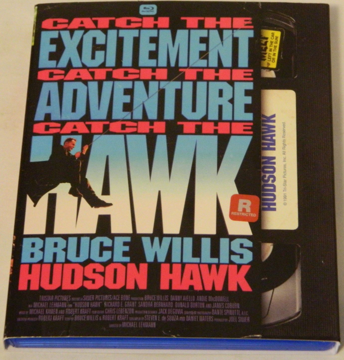 Hudson Hawk Retro VHS Artwork Blu-ray