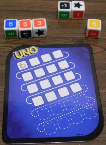 Dice Chain in UNO Dice Game Roll and Write