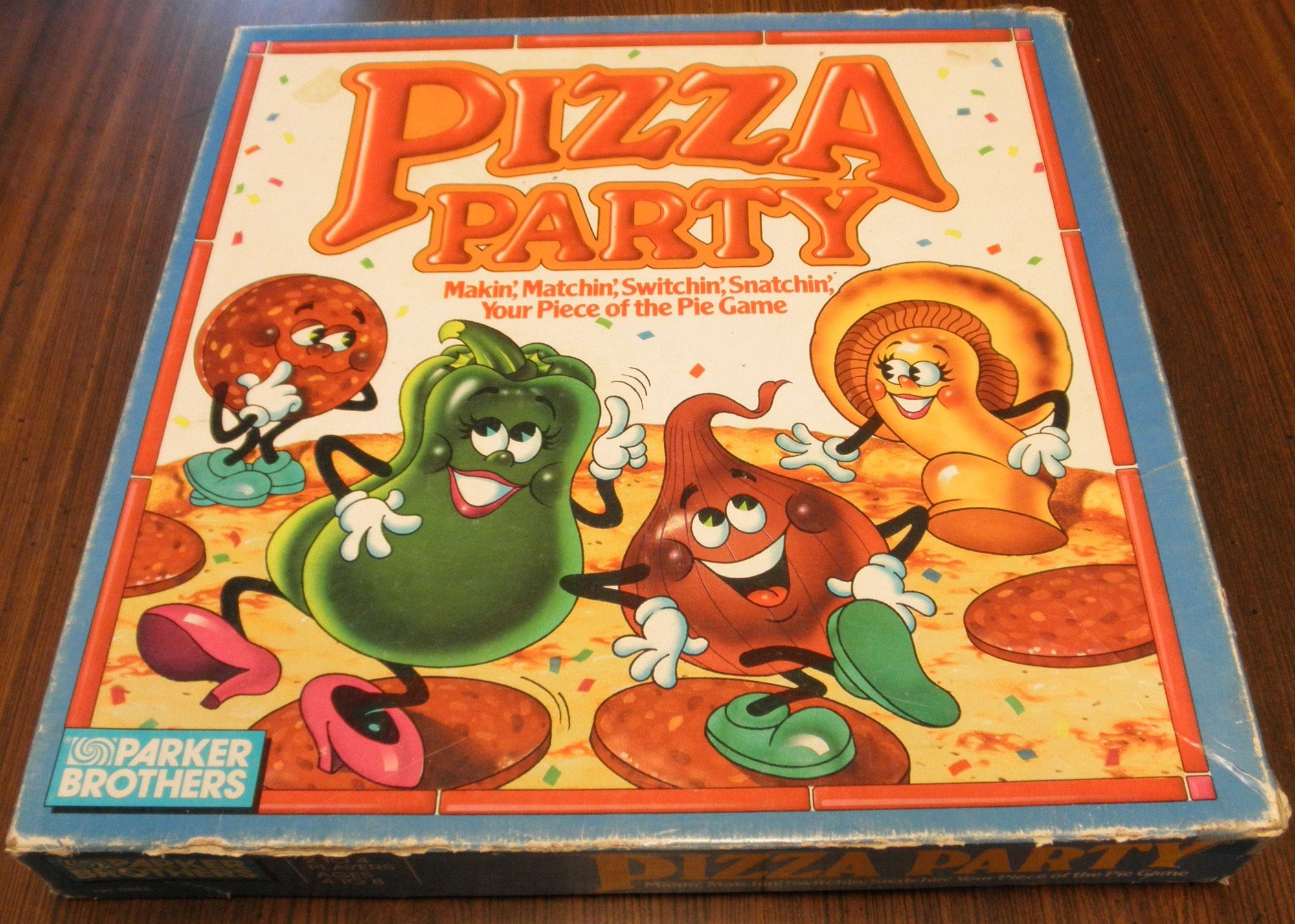 Parker brothers 1987 PIZZA PARTY Replacement Parts RED BACK Toppings and Slices 