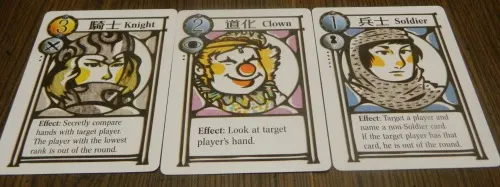 Love Letter Soldier, Clown and Knight Cards
