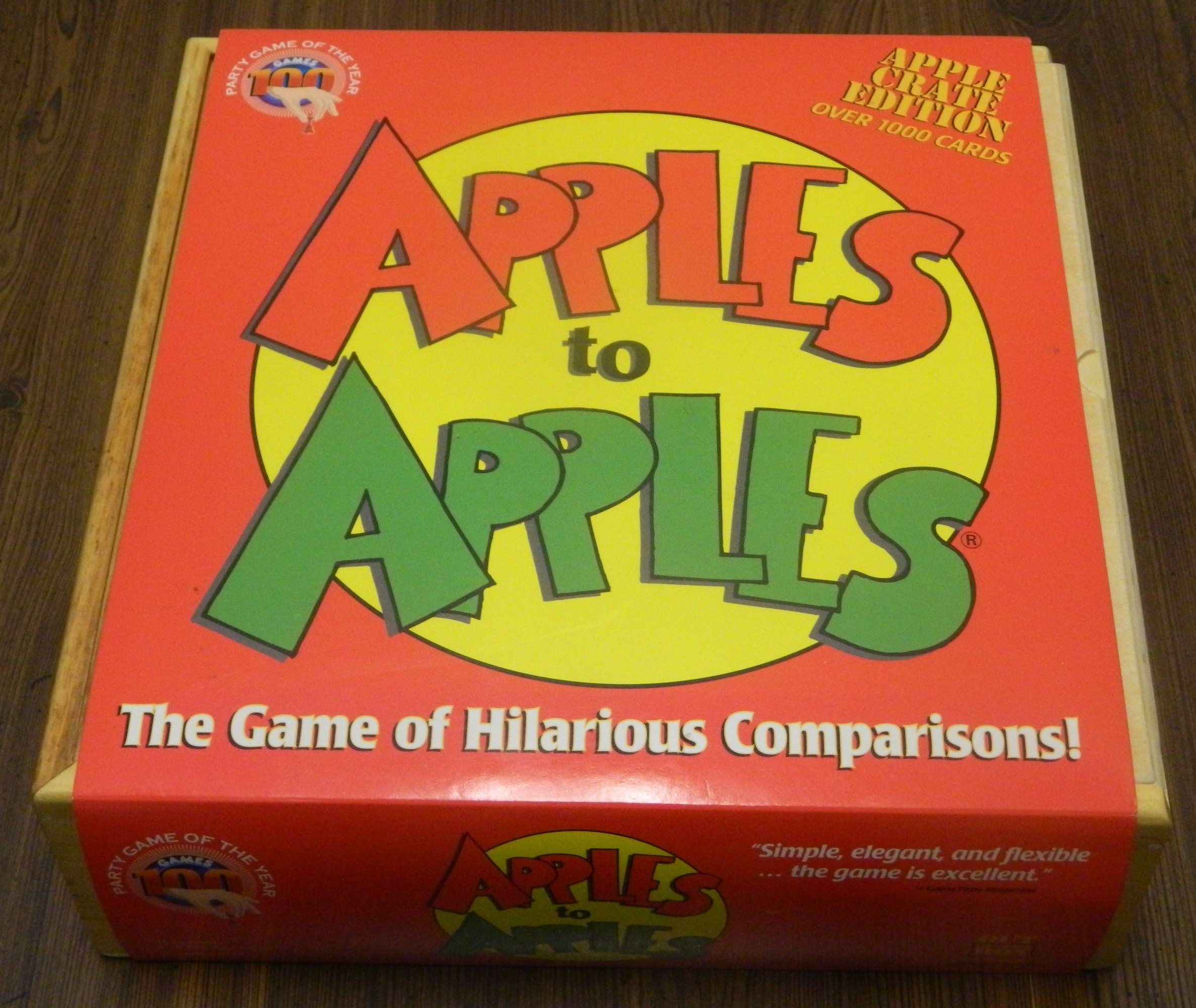Apples to Apples Fun Family Game Hilarious Comparisons Kids or Adults 