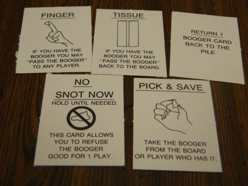 Action cards in Pass the Booger
