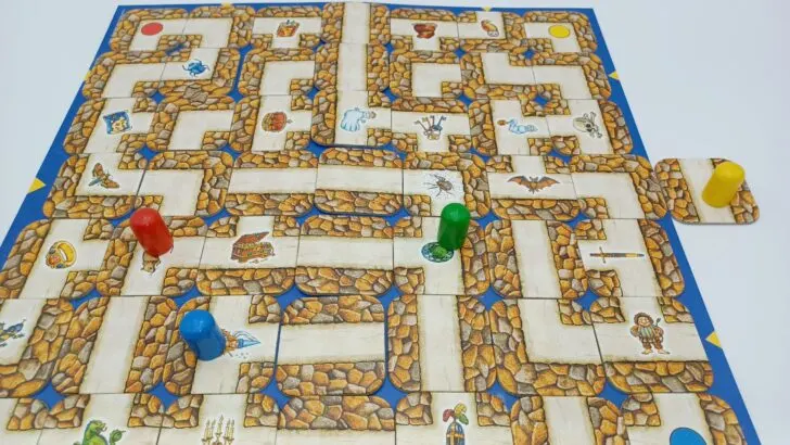 Yellow's playing piece moved off the gameboard in Labyrinth