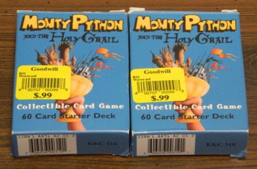 Monty Python and the Holy Grail Collectible Card Game Thrift Store Haul April 25 2016