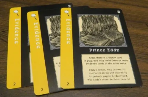 Evidence Cards in Mystery Rummy Jack the Ripper