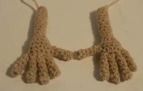 Crocheted Hands for Demogorgon