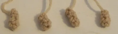 Crocheted Toes for Demogorgon