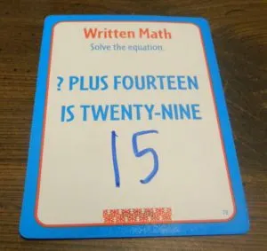 Written Math in Big Brain Academy Board Game