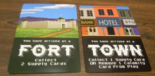 Fort and Town in The Oregon Trail Card Game