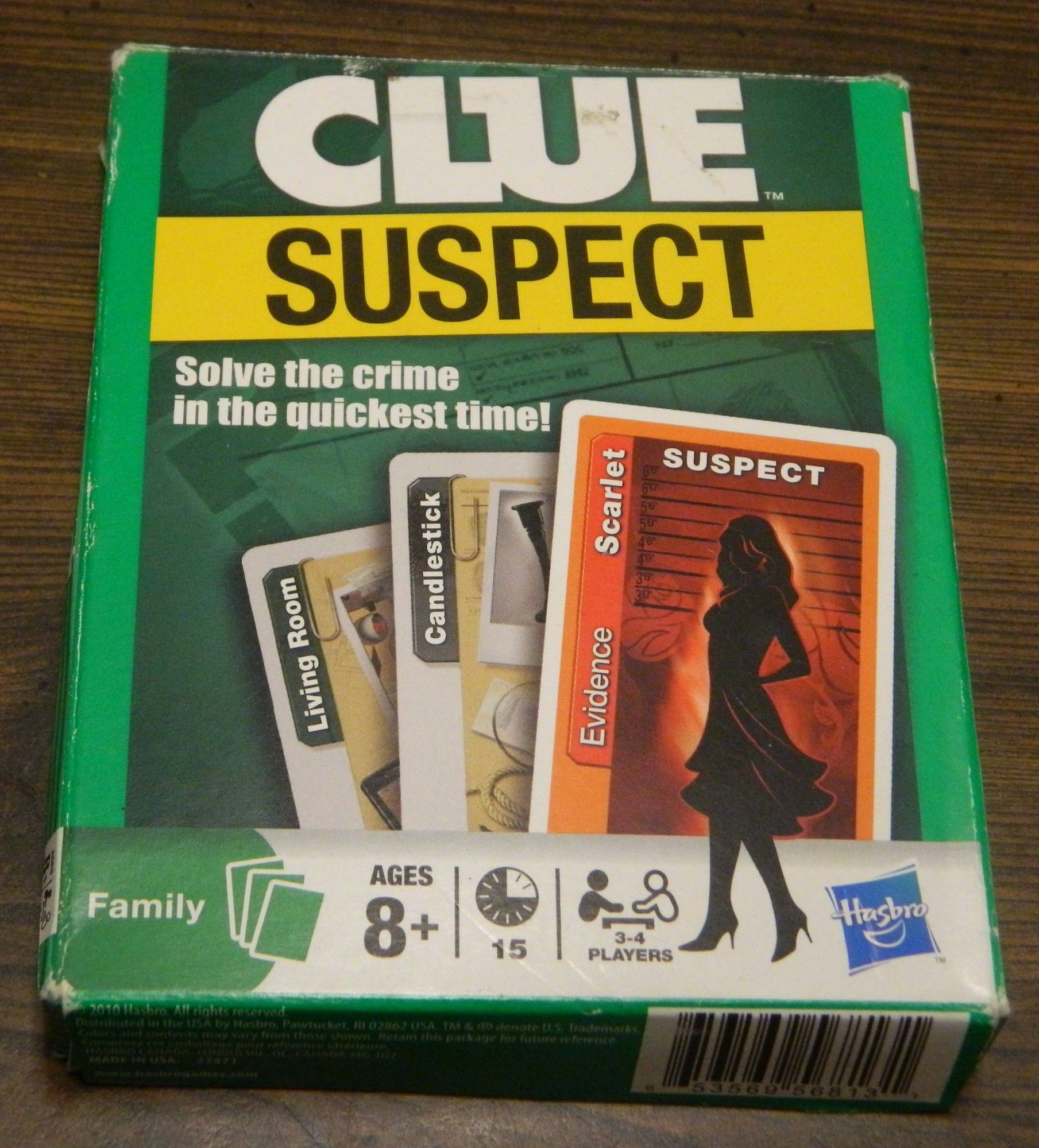 Clue Suspect Card Game Review and Rules