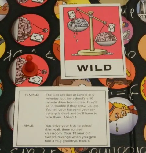 Battle of the Sexes IQ Test Board Game Wild Cards
