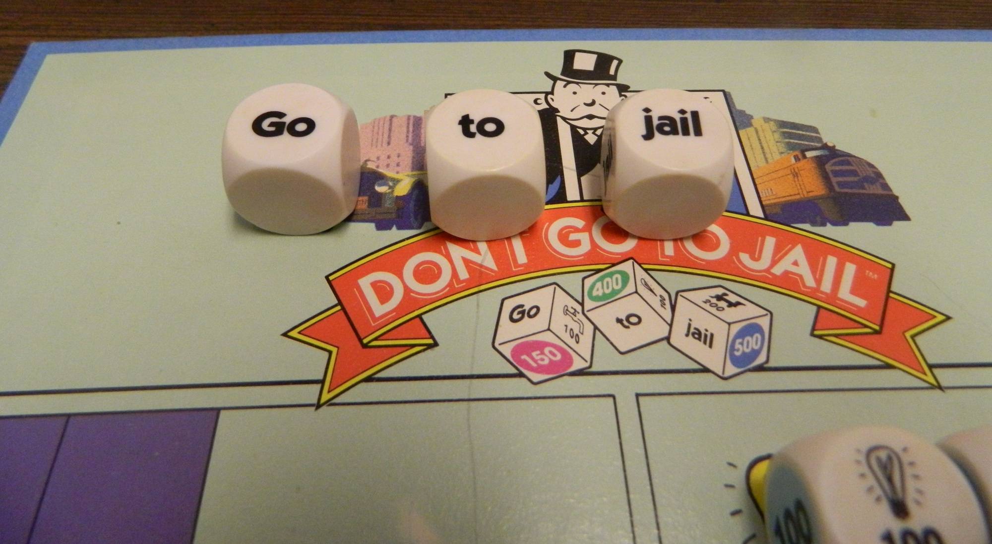 Details about   Dont Go To Jail Monopoly Dice Board Game 1991 Parker Brothers Replacement Parts 