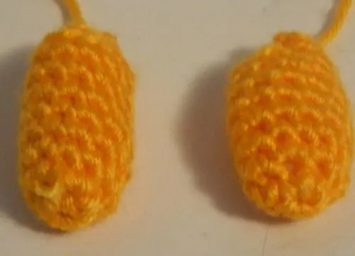 Crocheted Feet from Porg Amigurumi