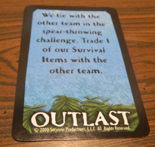 Outlast Team Card from Survivor