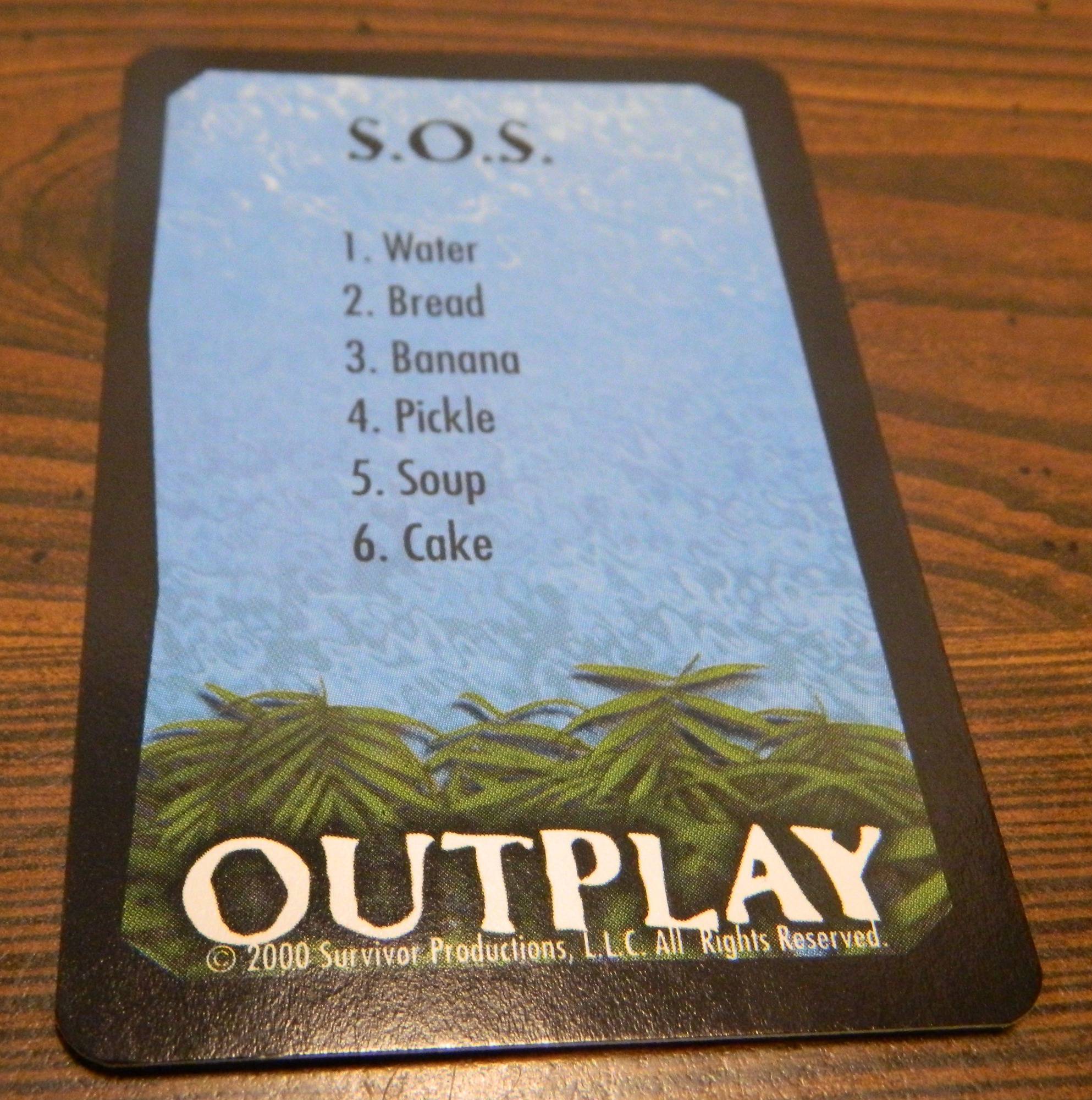 Contains The Full 56 Cards Survivor Board Game Replacement Cards For  Outplay 