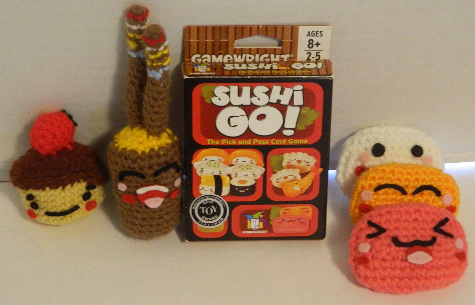 Sushi Go Amigurumi Crochet Patterns: Chopsticks, Pudding and Sashimi (Part Three)
