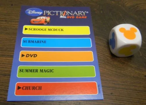 DVD Question in Disney Pictionary DVD Game