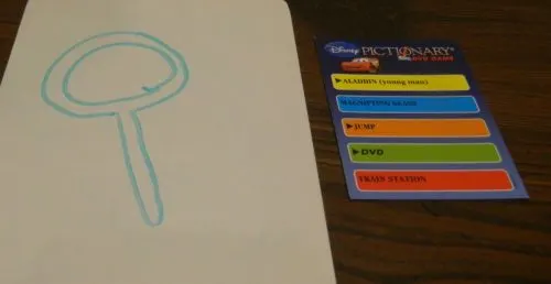 Drawing in Disney Pictionary DVD Game