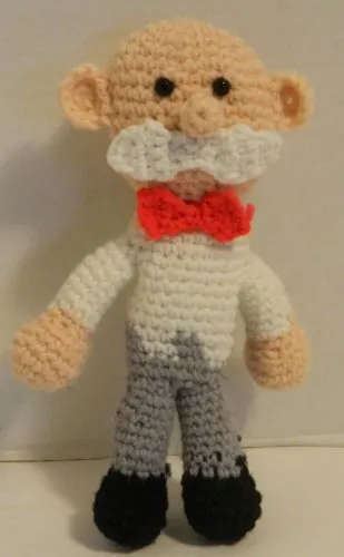 Assembly of Mr. Monopoly Amigurumi