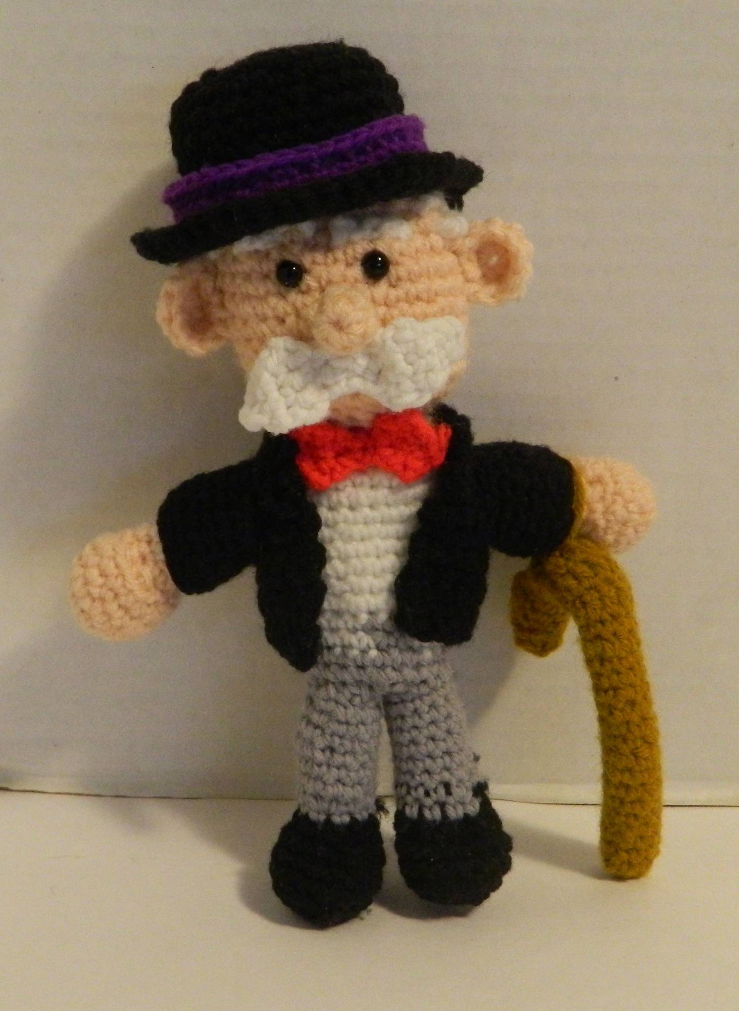 Rich Uncle Pennybags AKA Mr. Monopoly Amigurumi Pattern: Geeky Crochet