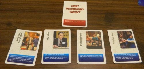 Single Card in The Bing Bang Theory The Party Game