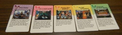 Attraction Cards in Magic Kingdom Game