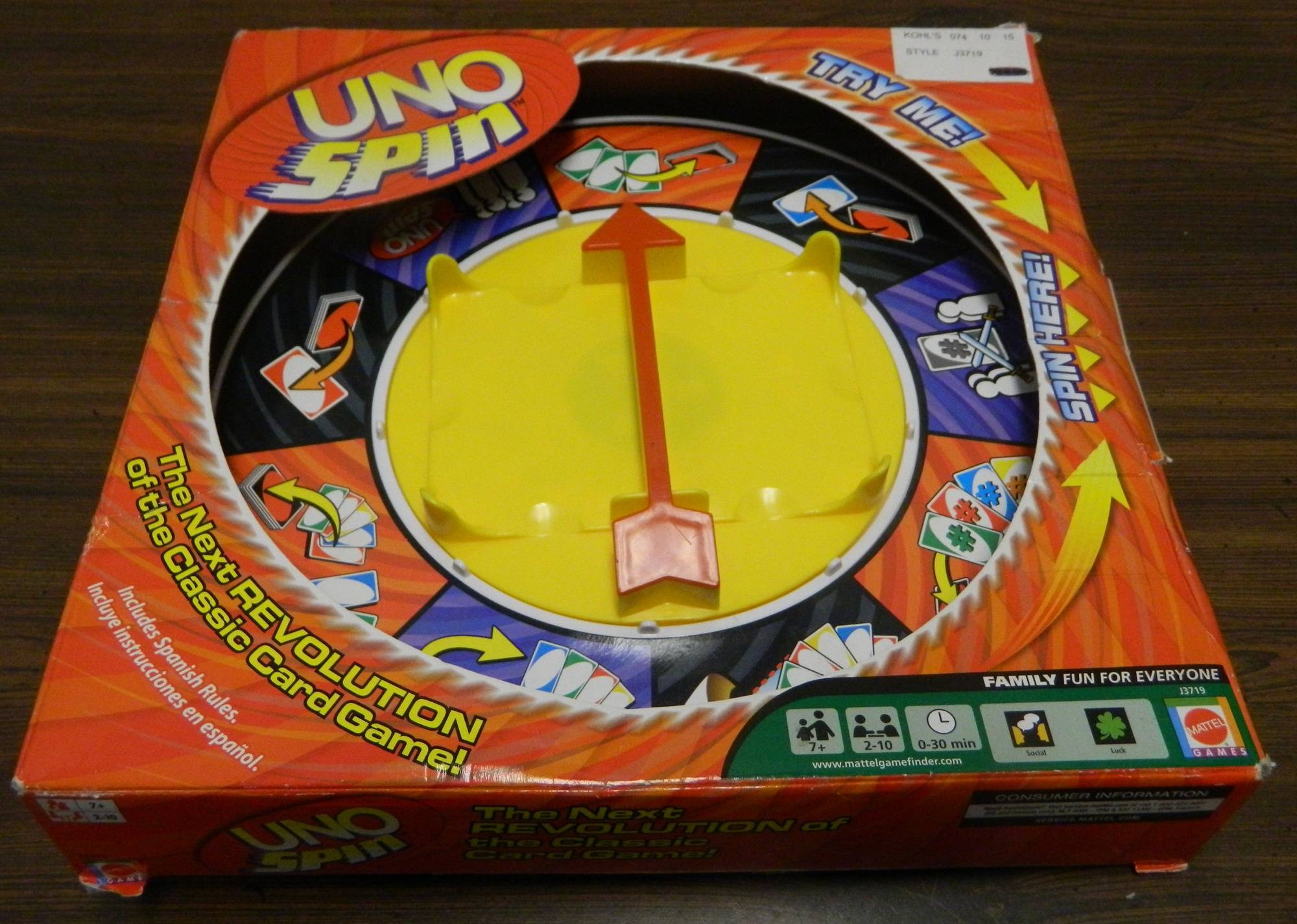 Details about   UNO Spin The Next Revolution Of The Classic Family Card Game FUN GAME 