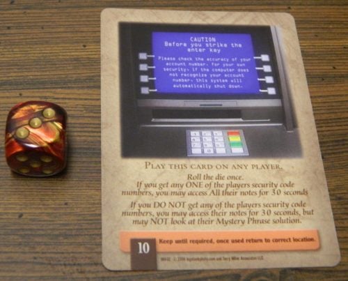 Depository Card in The Da Vinci Code Board Game