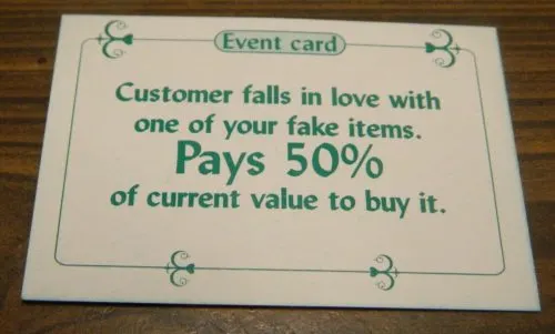 Fake Card in Sold! The Antique Dealer Game