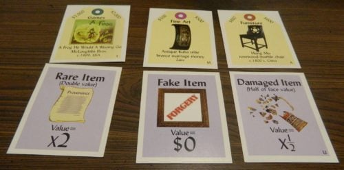 Special Value Cards in Sold! The Antique Dealer Game