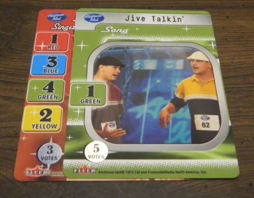 Song Card in the American Idol Collectible Card Game