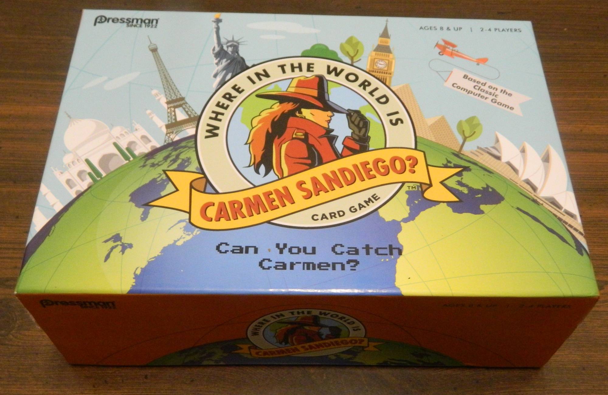 Box for Where In The World Is Carmen Sandiego? Card Game