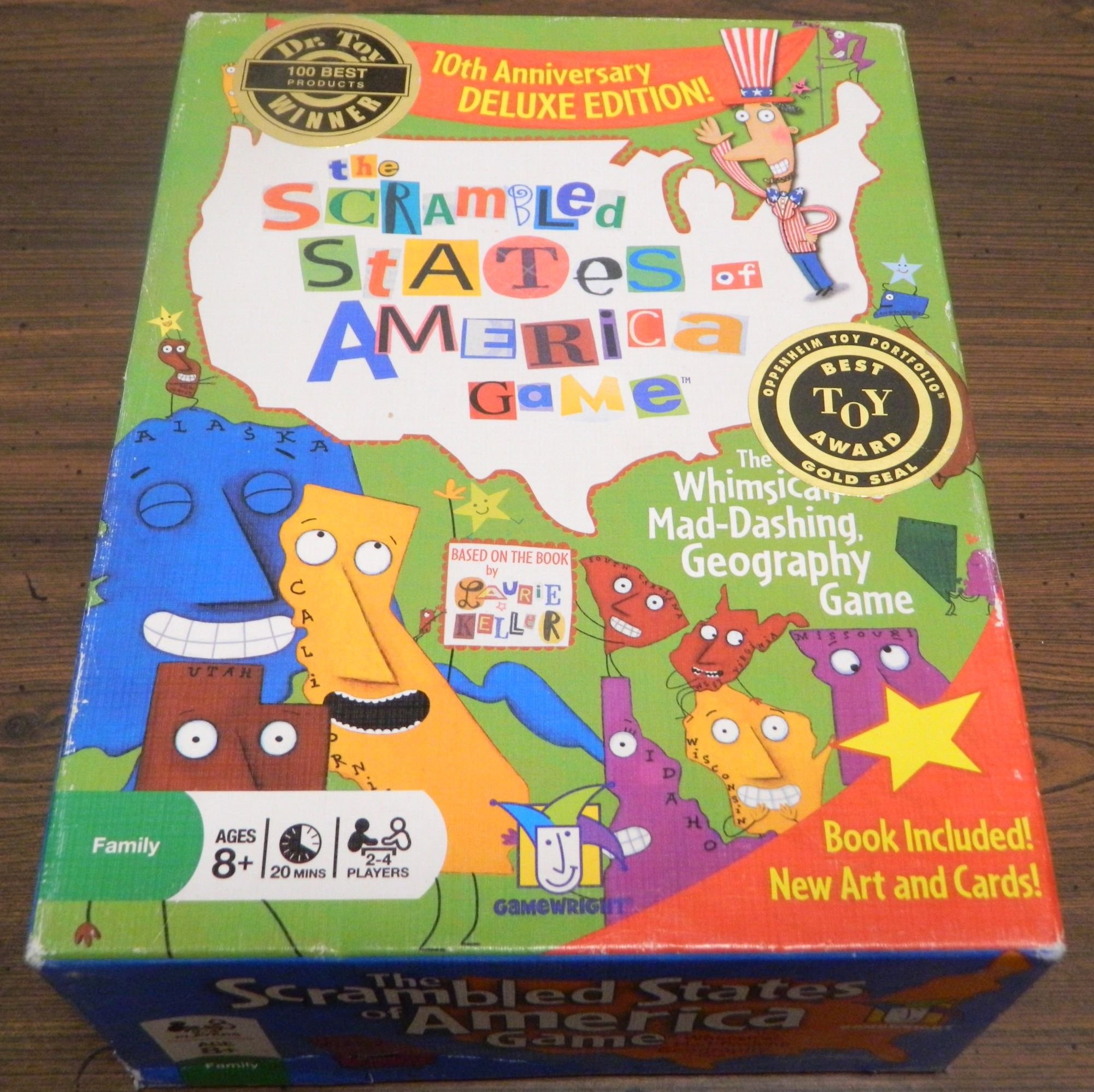 Gamewright 10th Anniversary Scrambled States of America Geography Game for sale online 
