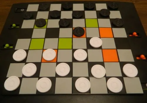 Jumping Pieces in Trapdoor Checkers