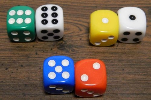 Color Dice Number in Qwixx