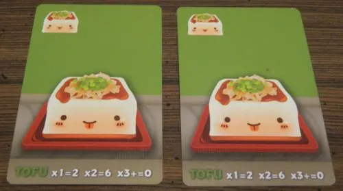 Tofu Cards in Sushi Go Party!