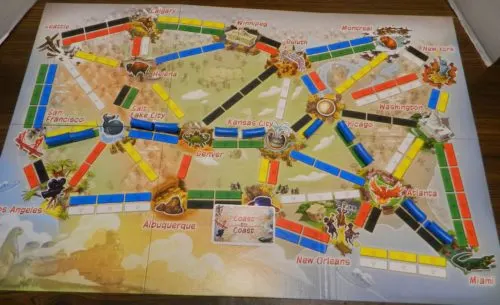 Coast to Coast in Ticket to Ride First Journey