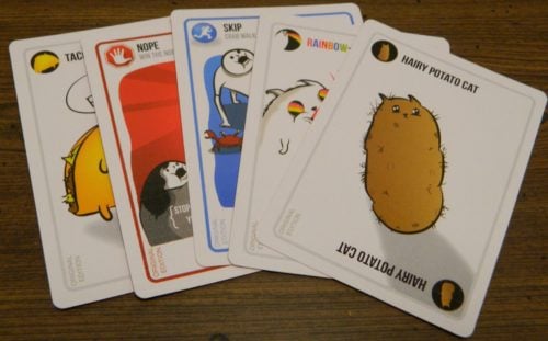 Five Different Cards in Exploding Kittens