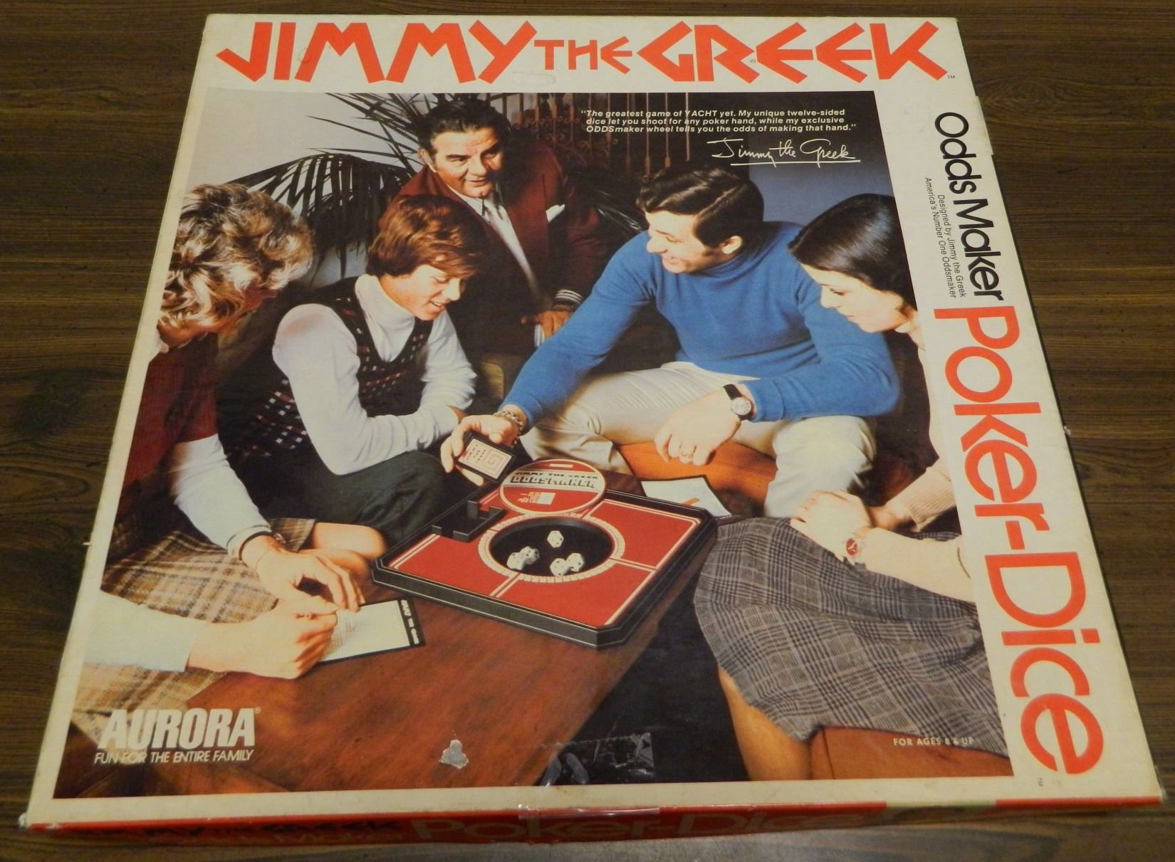 Box for Jimmy the Greek Oddsmaker Poker-Dice