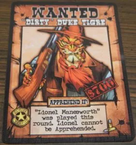 Dirty Duke Tigre Card from OutLawed!