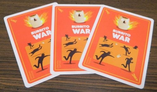 War Cards in Throw Throw Burrito