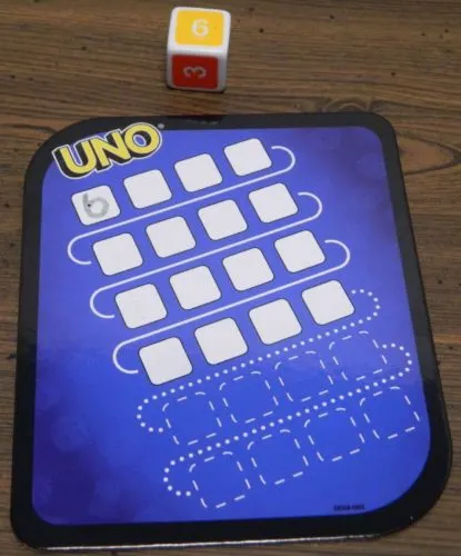 First Number in UNO Dice Game Roll and Write