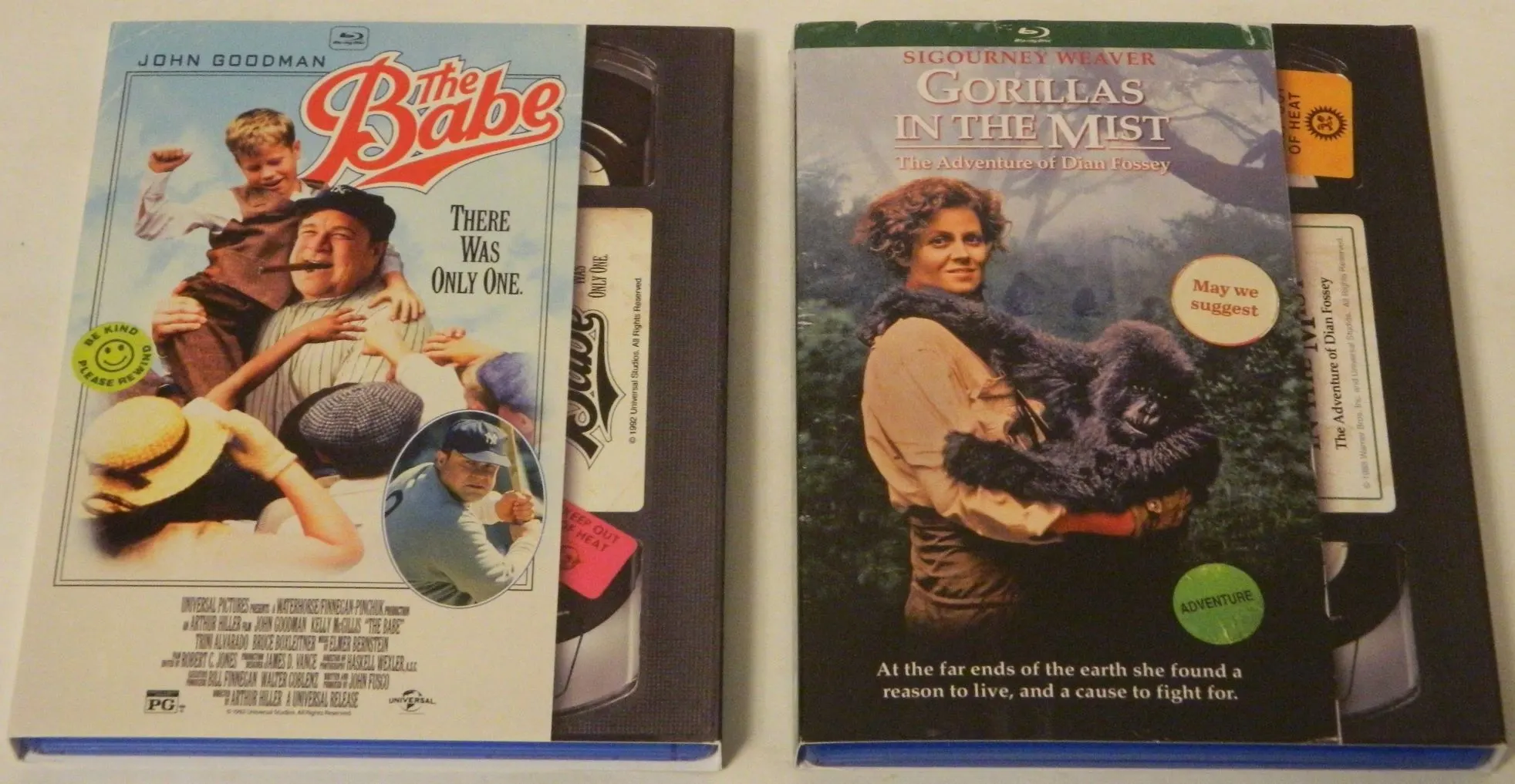The Babe and Gorillas in the Mist Blu-rays