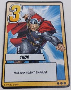 Hero Card Three in Infinity Gauntlet