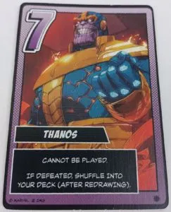 Thanos Card Seven from Infinity Gauntlet