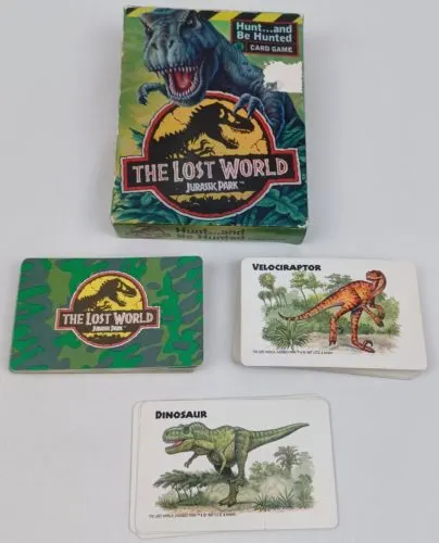 Components in The Lost World Jurassic Park Hunt ... and Be Hunted Card Game