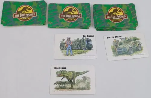 Make Choice in The Lost World Jurassic Park Hunt ... and Be Hunted Card Game