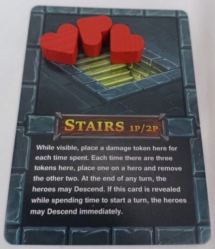 Damage from Stairs Card in One Deck Dungeon